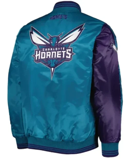 Buy Now Charlotte Hornets Fast Break Purple And Teal Blue Varsity Jacket For Unisex
