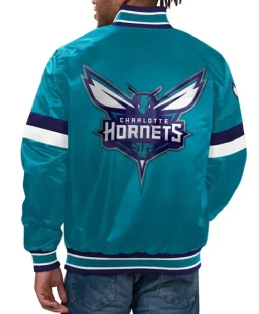 Buy Now Charlotte Hornets Home Game Teal Blue Varsity Jacket For Unisex