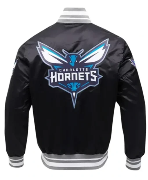Buy Now Charlotte Hornets Script Tail Black Varsity Jacket For Men And Women