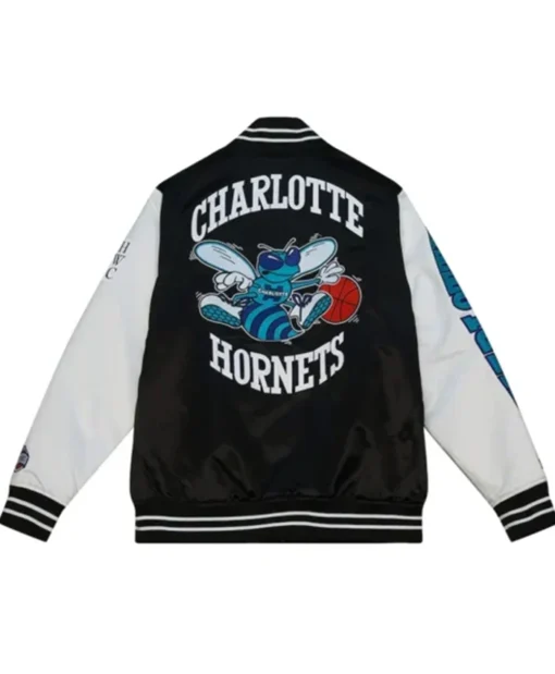 Buy Now Charlotte Hornets Team Origins Black And White Varsity Jacket For Men And Women