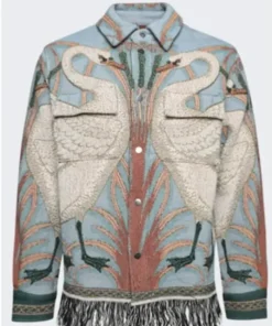 Buy Now Chris De La Rosa TV-Series The Cleaning Lady Season 04 Sean Lew Swan Print Jacket For Unisex