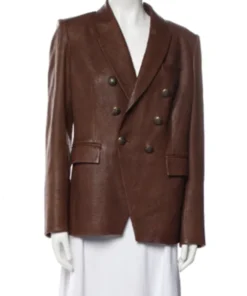 Buy Now Danielle Moné Truitt TV-Series Law And Order Organized Crime Season 05 Ayanna Bell Brown Leather Blazer For Unisex