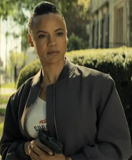 Buy Now Frances Neagley TV-Series Reacher Season 03 Maria Sten Grey Bomber Jacket For Unisex