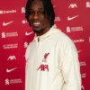 Buy Now Jeremie Frimpong Nike Liverpool FC Strike Cream Track Jacket For Unisex