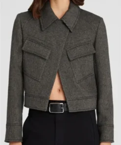 Buy Now Kathleen Stabler TV-Series Law And Order Organized Crime Season 05 Allison Siko Grey Cropped Jacket For Unisex