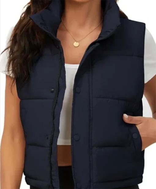 Buy Now Melissa Collazo TV-Series Motorheads Season 01 Caitlyn Torres Black Puffer Vest For Unisex