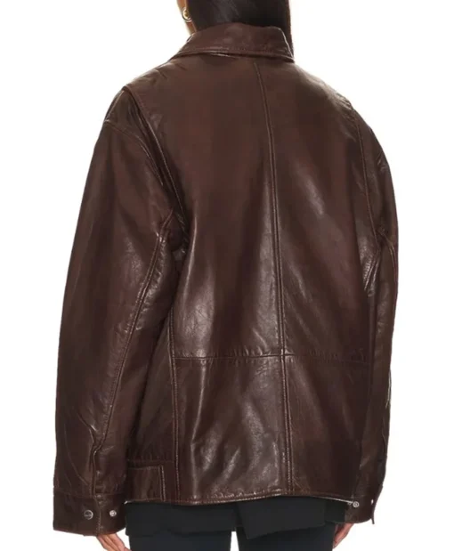 Buy Now Oversized Brown Leather Jacket For Men And Women