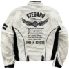 Buy Now Stegaro Legacy Rider White And Black Leather Jacket For Men And Women