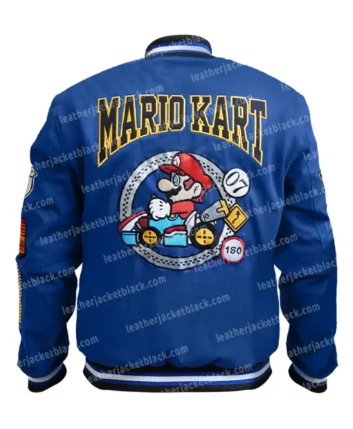 Buy Now Super Mario Kart Blue Bomber Jacket For Men And Women