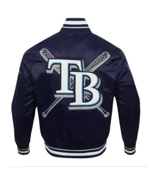 Buy Now Tampa Bay Rays Mashup Classic Rib Full-Snap Navy Blue Varsity Jacket For Unisex