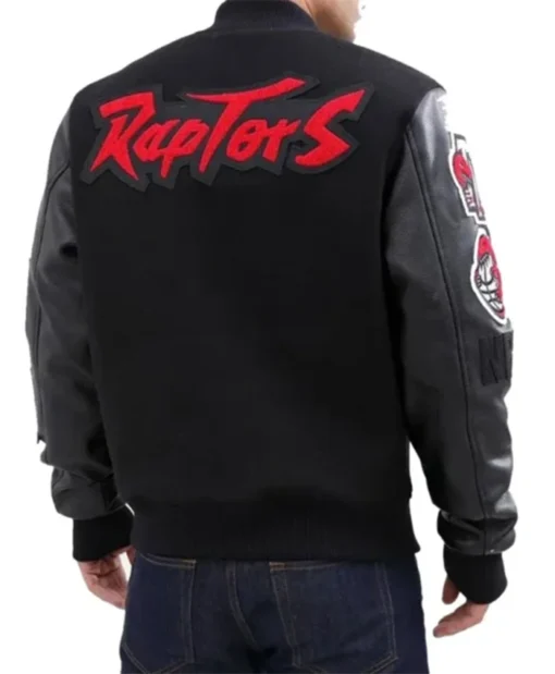 Buy Now Toronto Raptors Patch Black Letterman Varsity Jacket For Men And Women