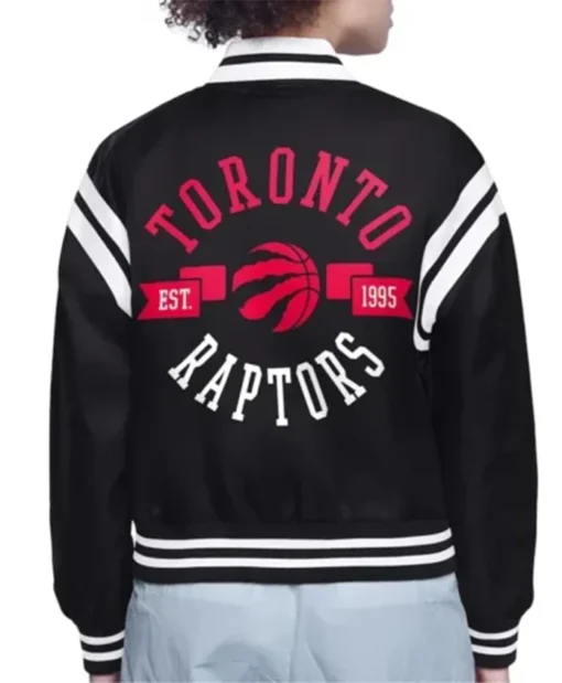 Buy Now Toronto Raptors Printed Logo Black Varsity Jacket For Men And Women