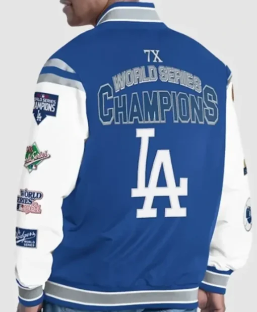 Buy Now World Series Champions Los Angeles Dodgers G-III Sports by Carl Banks Royal Recruit Commemorative Varsity Jacket For Unisex