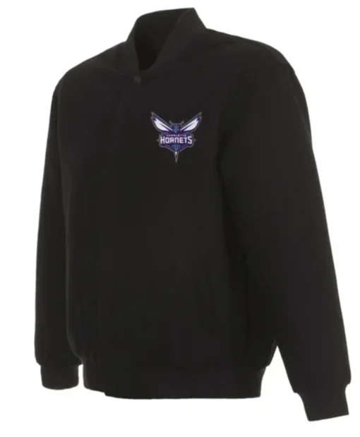 Charlotte Hornets Black Varsity Jacket