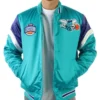Charlotte Hornets Eastern Aqua Varsity Jacket