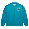 Charlotte Hornets Vintage Logo Aqua Lightweight Bomber Jacket