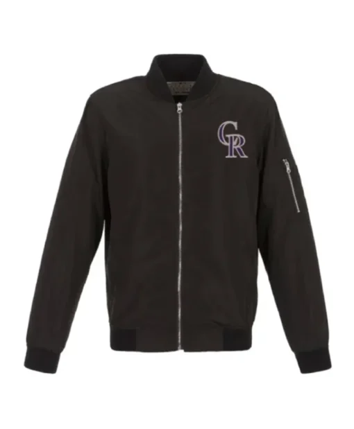 Colorado Rockies Black Bomber Jacket