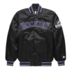 Colorado Rockies Classic Black Letterman Varsity Jacket