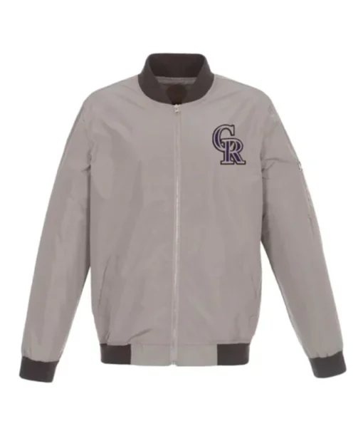 Colorado Rockies Grey Bomber Jacket