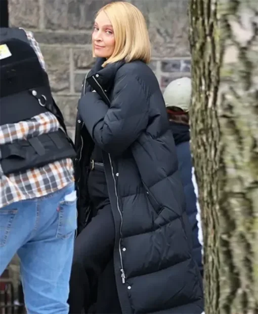 Dexter Resurrection S01 Uma Thurman Black Puffer Coat