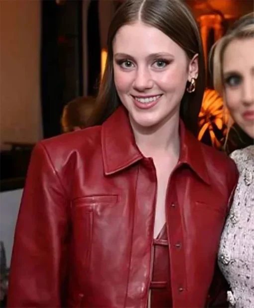 Happy Face S01 Khiyla Aynne Red Leather Jacket