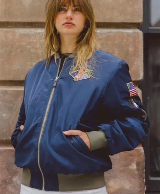 Leon Blue Bomber Jacket