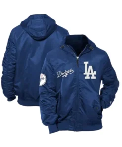 Los Angeles Dodgers New Era x Alpha Hooded Bomber Jacket