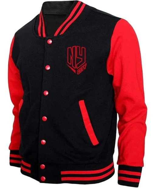 New York City Red And Black Varsity Jacket