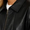 Oversized Black Womens Leather Jacket