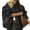 Oversized Womens Leather Jacket