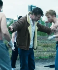 Salvable 2025 Barry Ward Brown Shearling Jacket