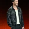 Superman 2025 Nicholas Hoult Black Leather Jacket