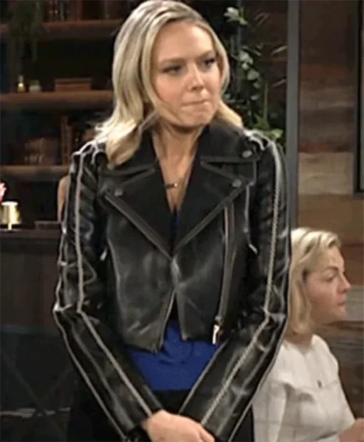 The Young And The Restless Abby Newman Black Biker Jacket