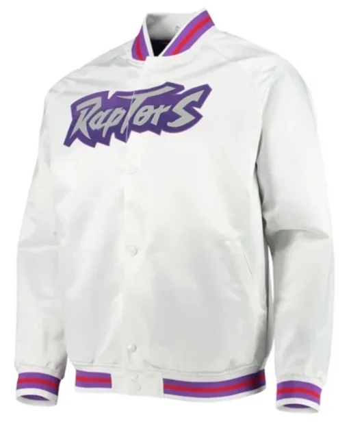 Toronto Raptors Hardwood Classics White Varsity Jacket