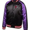 Toronto Raptors Hardwood Purple And Black Varsity Jacket