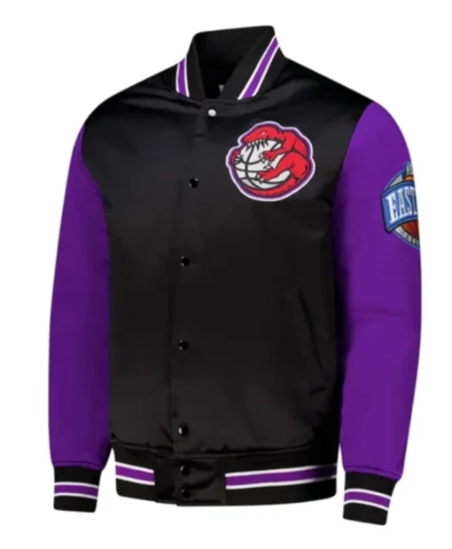 Toronto Raptors Primetime Black And Purple Varsity Jacket