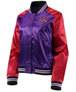 Toronto Raptors Purple And Red Varsity Jacket