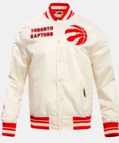 Toronto Raptors Retro OFF-White Varsity Jacket