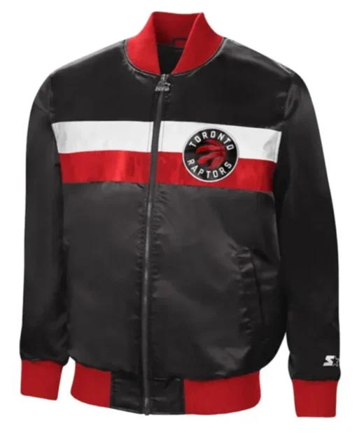 Toronto Raptors Starter Black Bomber Jacket