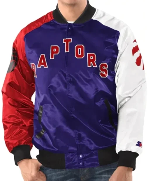 Toronto Raptors Tricolor Remix Varsity Jacket