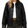 Womens Oversized Leather Jacket