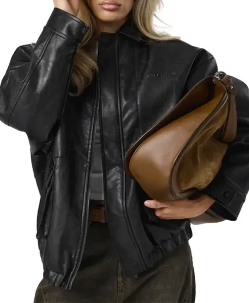 Womens Oversized Leather Jacket