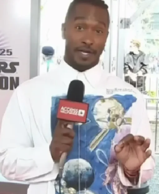 Access Hollywood 2025 Scott Evans Space White Shirt