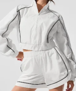 Access Hollywood 2025 Zuri Hall Track White Jacket