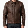 Adventure Bound Brown Leather Jacket For Men