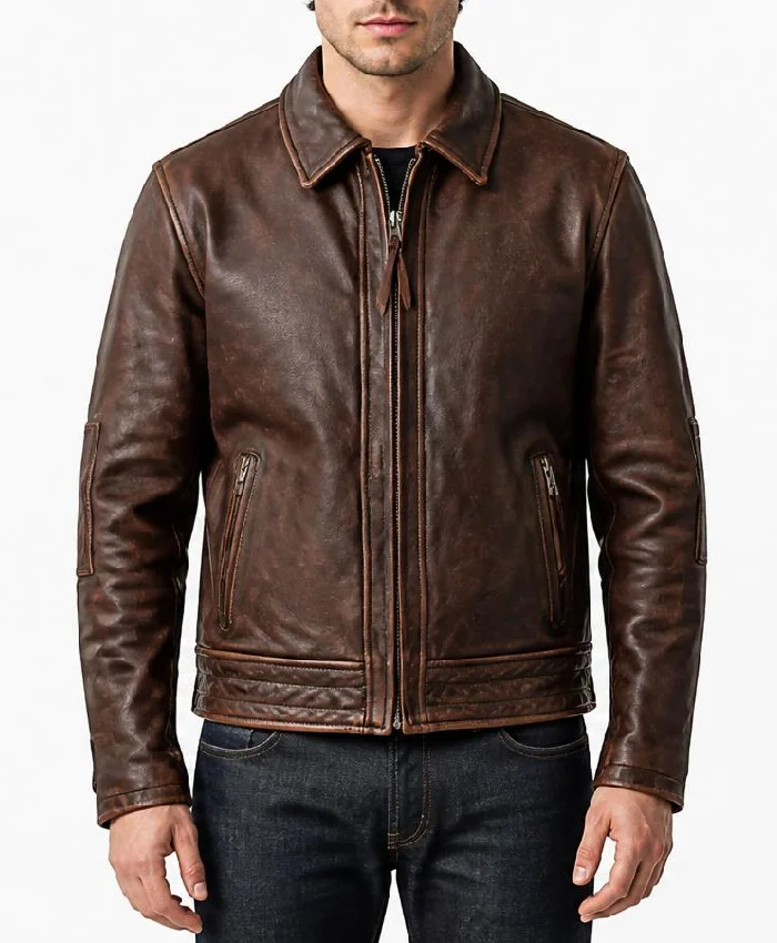 Adventure Bound Brown Leather Jacket For Men