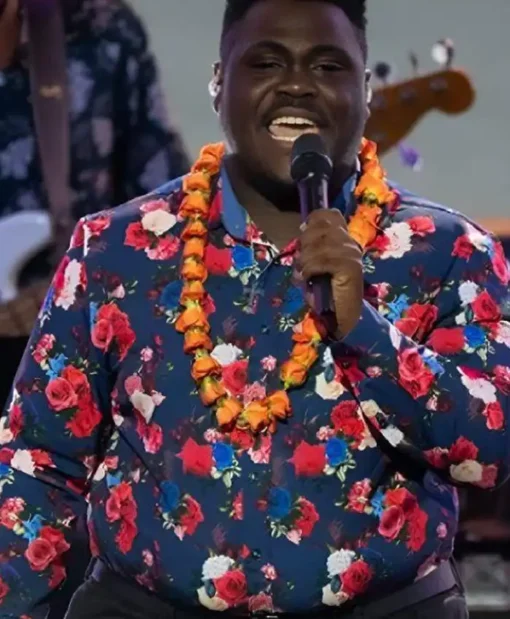 American Idol S23 Canaan James Hill Blue Shirt