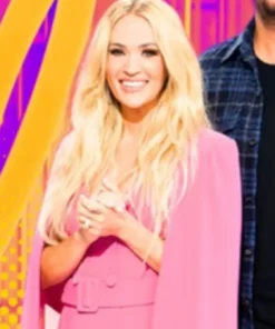 American Idol S23 Carrie Underwood Pink Blazer