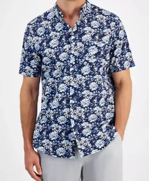 American Idol S23 Filo Blue Floral Shirt