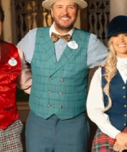 American Idol S23 Luke Bryan Check Blue Vest